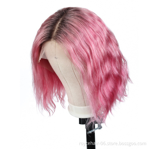 Wholesale Mongolian Unprocessed Virgin Cuticle Aligned Human Hair Body Wave Curly Lace Frontal Short Bob Wig for Black Women